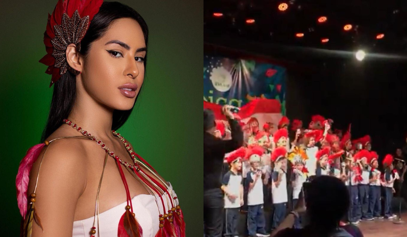 Após efeito Isabelle, escola viraliza ao fazer homenagem a Boi de Parintins