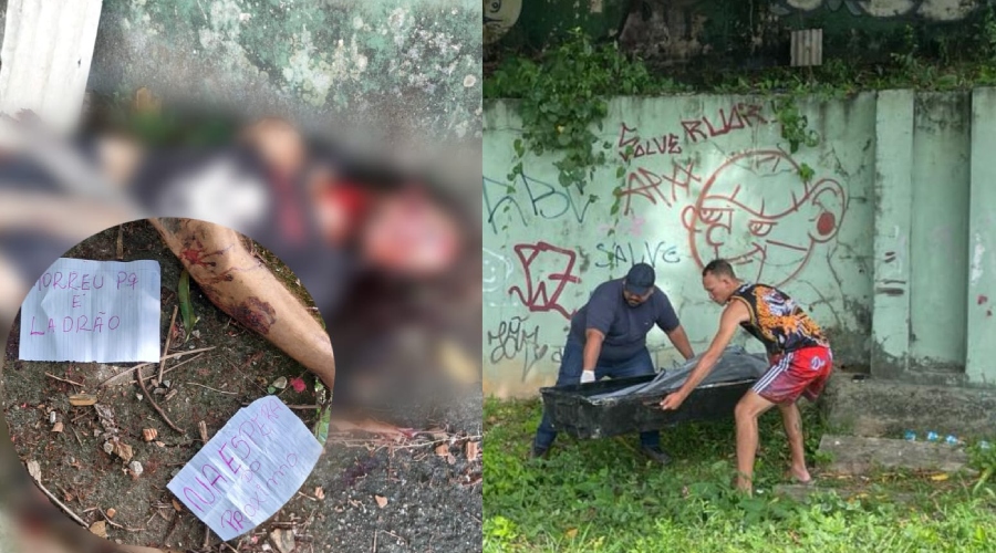 Corpo de morador de rua é achado ao lado de bilhetes em Manaus: ‘morreu porque é ladrão’