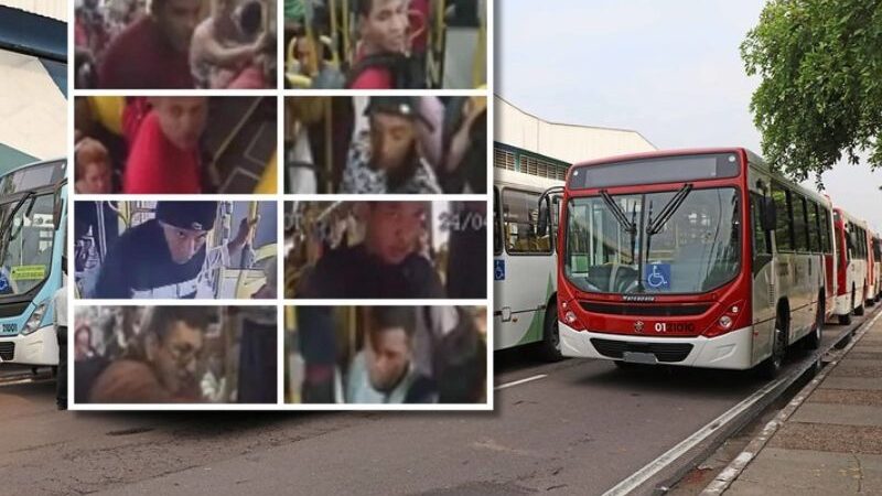 Oito homens são procurados por roubo a ônibus em Manaus