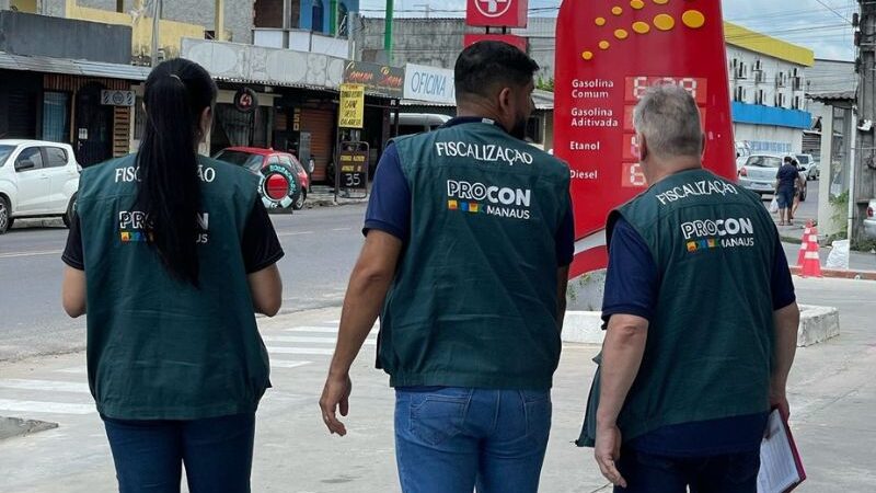 Nova pesquisa de preços dos combustíveis nos postos da cidade é realizada pelo Procon Manaus
