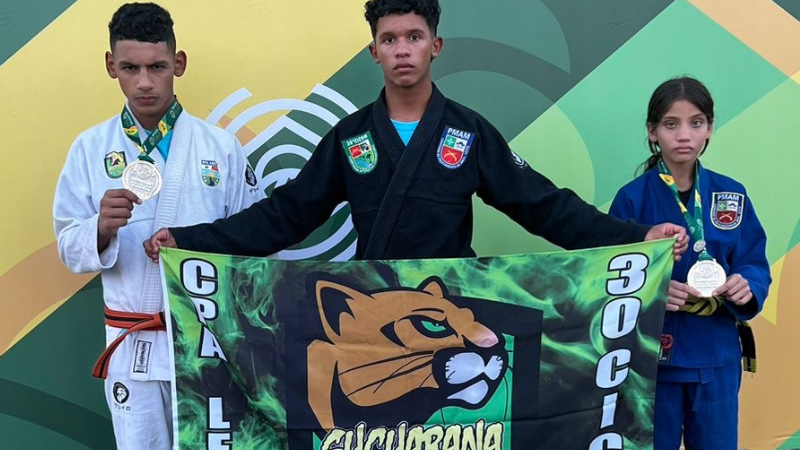 Alunos de projeto da PMAM são destaques em Campeonato Brasileiro de Jiu-Jitsu
