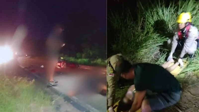 Acidente de moto deixa dois mortos e dois feridos em Manaquiri interior do Amazonas