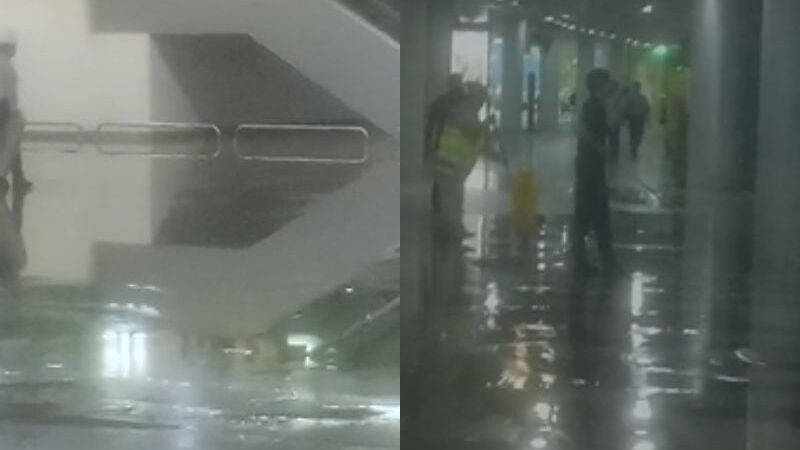 Aeroporto de Manaus alaga após forte chuva