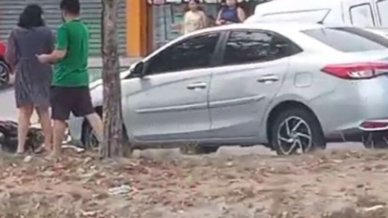 Motociclista fica ferido após ser atingido por carro em avenida de Manaus