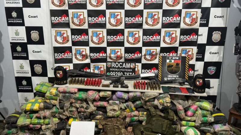 Dupla é presa drogas e gera prejuízo de R$ 7 milhões ao crime organizado no AM
