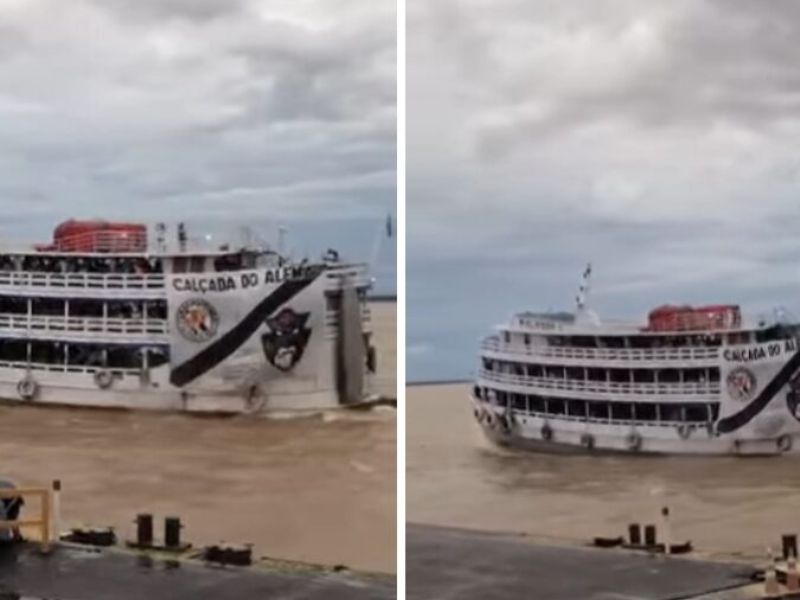 Centenas de torcedores do Vasco desembarcam em Manaus