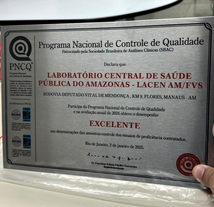 Lacen-AM recebe desempenho “excelente” na precisão de resultados laboratoriais