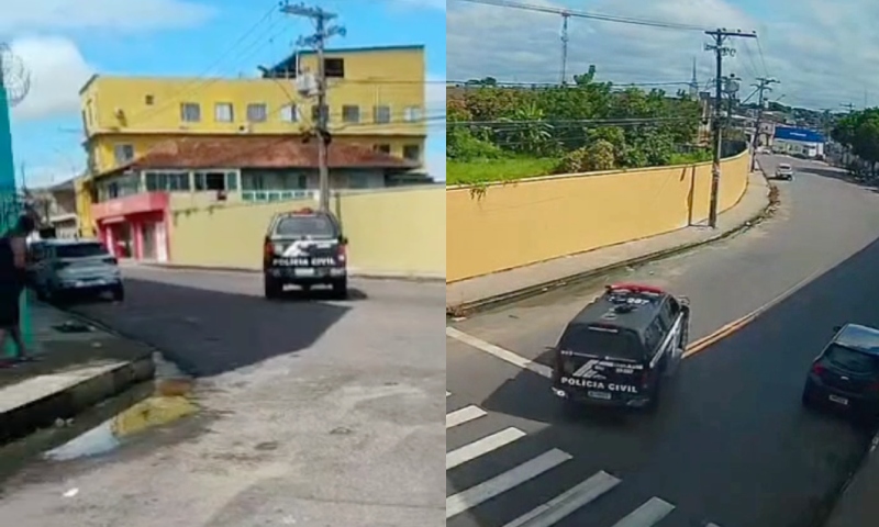 Bandidos saem para assaltar e dão de frente com viatura da Polícia Civil no Zumbi 2, em Manaus