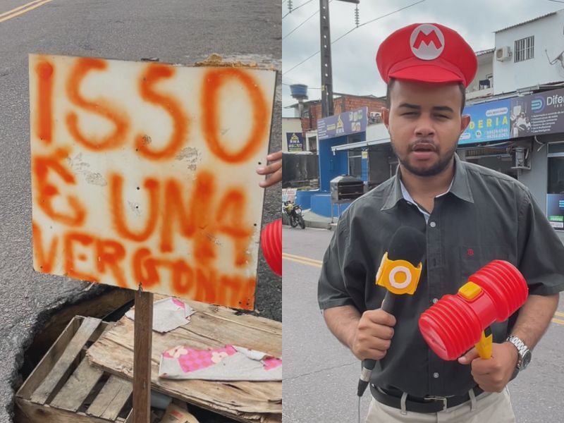 Moradores reclamam de buracos na Avenida Alexandre Magno