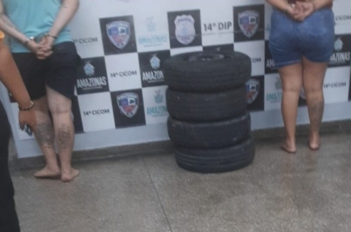 Pai e filha são presos por esquema de furto de rodas de carros em Manaus
