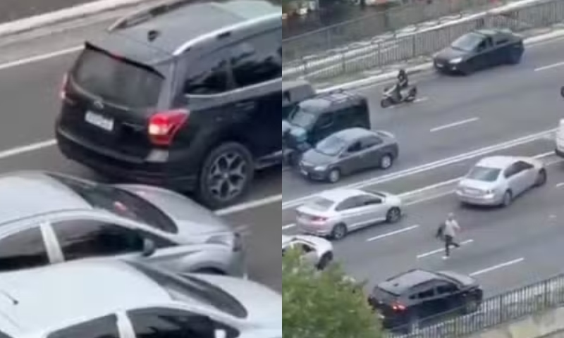 Policial civil dispara tiros de fuzil no trânsito para deter criminoso