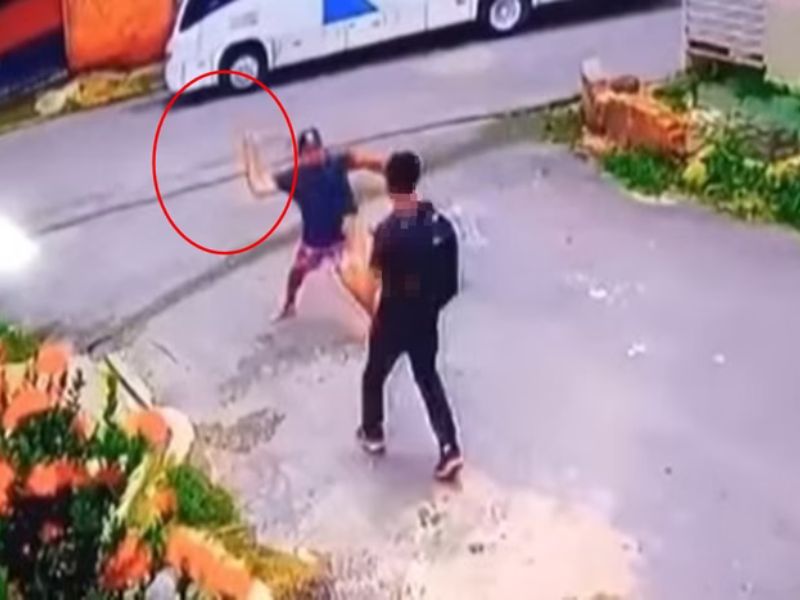 Vídeo mostra ex-militar espancando menino autista a pauladas em Manaus