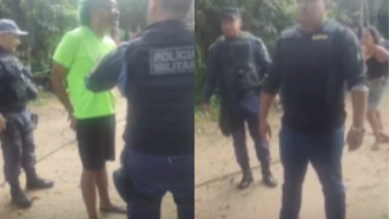 VÍDEO: mulher parte para cima de PMs ao tentar impedir prisão do marido no AM: “SOLTA ELE!”