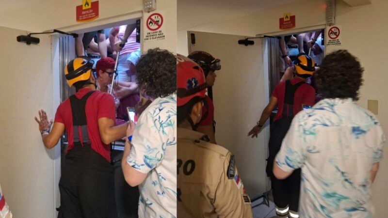 Bombeiros resgatam 6 turistas presos em elevador de hotel em Manaus