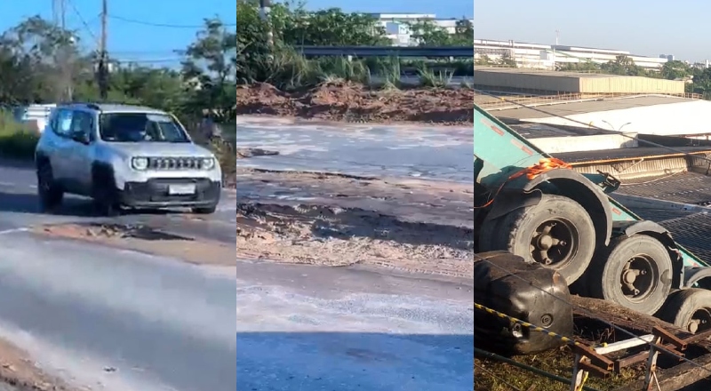 Buraco da Águas de Manaus teria causado acidente que tirou a vida de corredor no Distrito Industrial