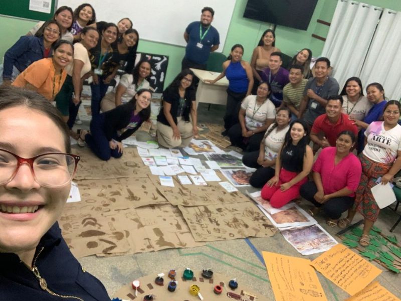 Curso de Pedagogia da UEA promove atividades sobre cultura indígena em escolas de Tabatinga