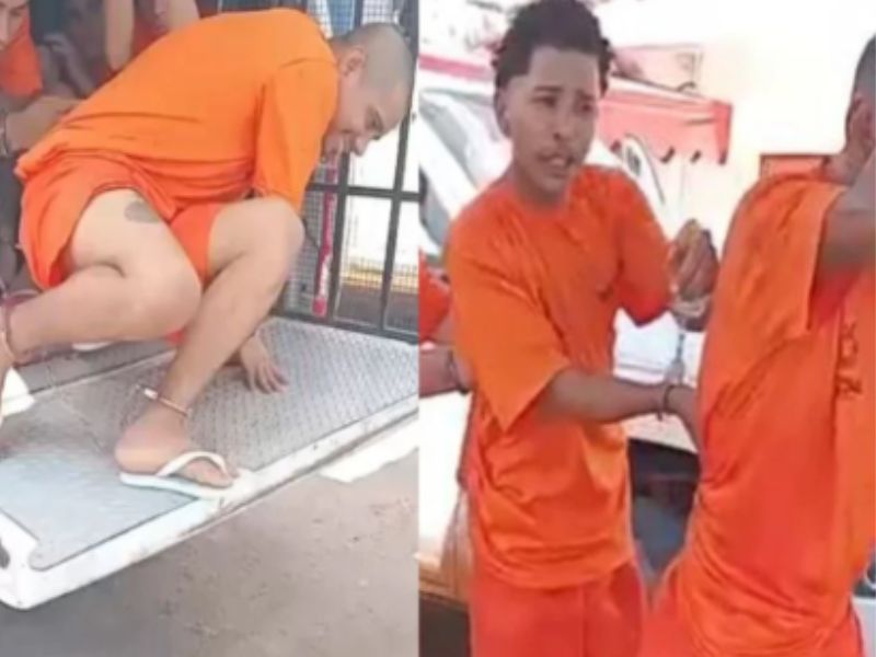 Detento se declara para amada ao ir para prisão no AM