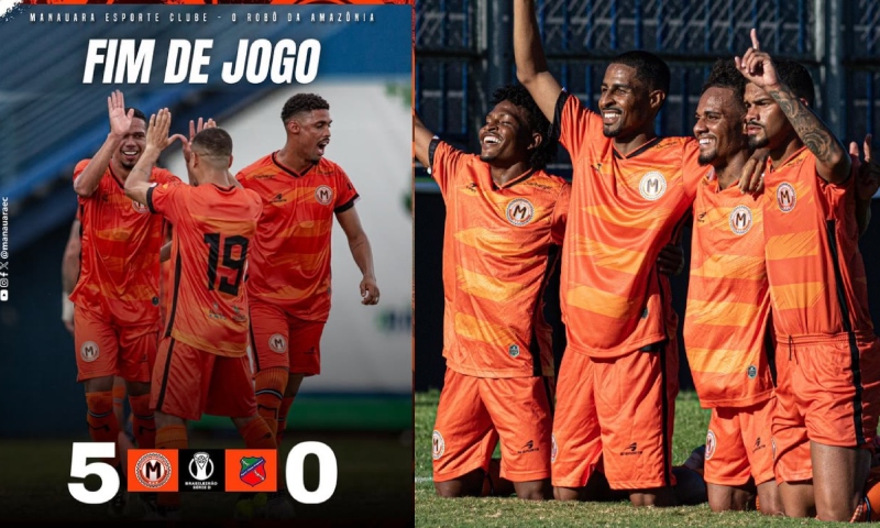 Manauara ‘atropela’ Humaitá com goleada histórica de 5 a 0 e assume a liderança da Série D