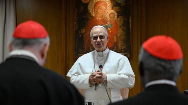 Papa Leão XIV diz que vai seguir caminho de Francisco em discurso a cardeais