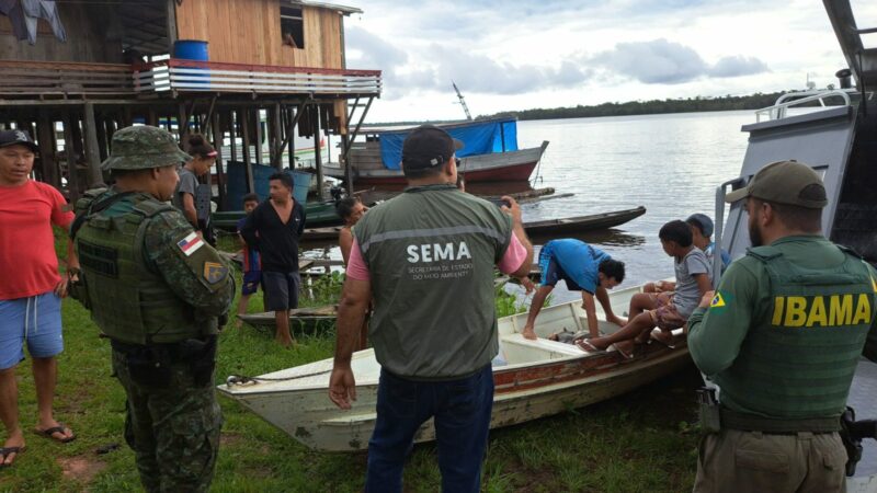 Sema apoia operação de apreensão de quatro toneladas de pescado ilegal na RDS Piagaçu-Purus
