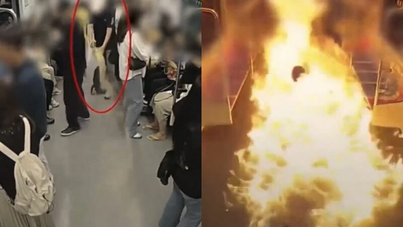 Homem põe fogo em vagão lotado de metrô após divórcio