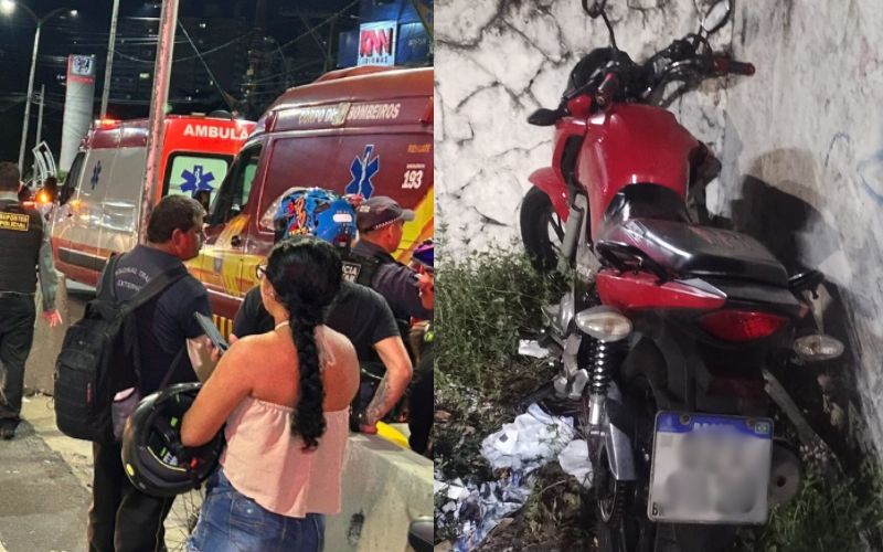 Motociclista é arremessado ao ser atropelado por carro na Efigênio Salles