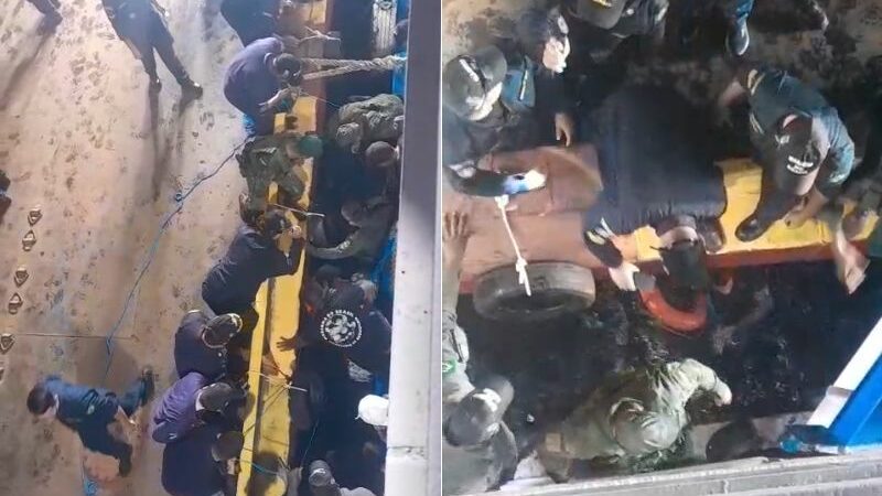 Mulher cai entre balsa e barco a caminho de Parintins