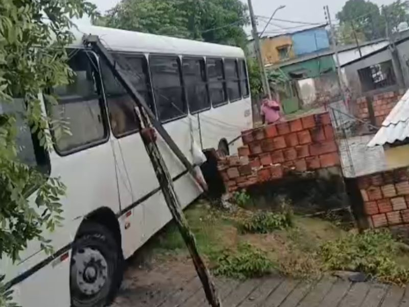 Ônibus da linha 085 colide com árvore no Colônia Antônio Aleixo