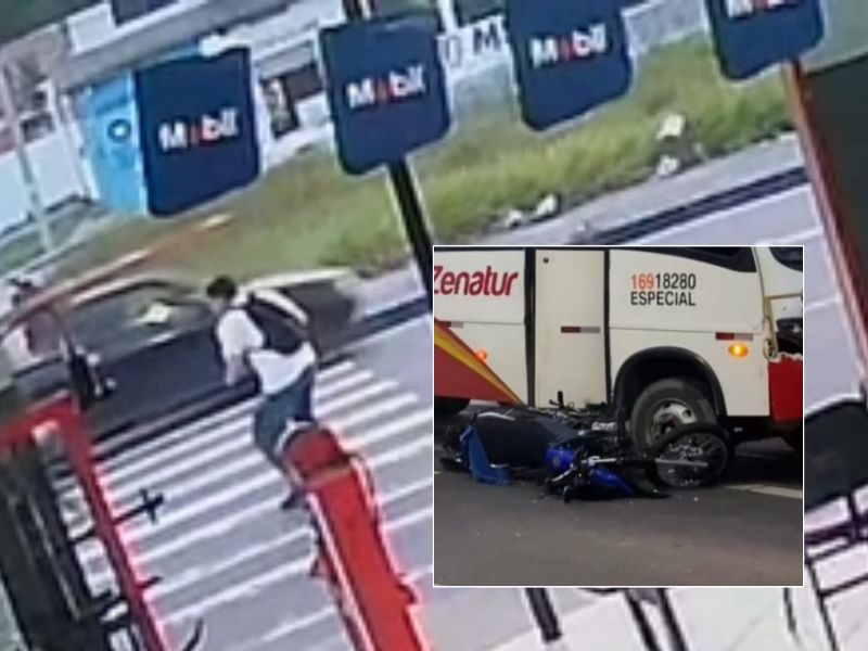 Pedestre escapa de sofrer grave acidente em Manaus