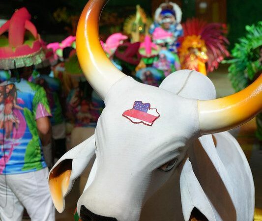 Festival Folclórico do Amazonas encerra penúltima noite com apresentações de bois-bumbás no Sambódromo