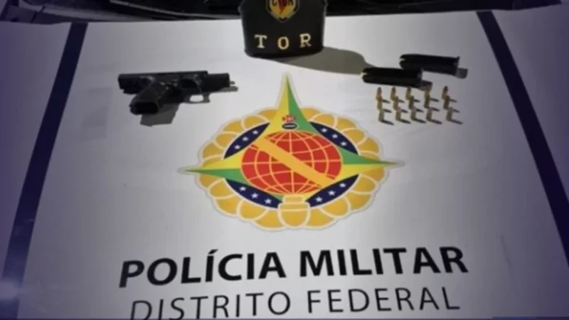 PMDF apreende arma de fogo em bar durante operação contra poluição sonora no Recanto das Emas