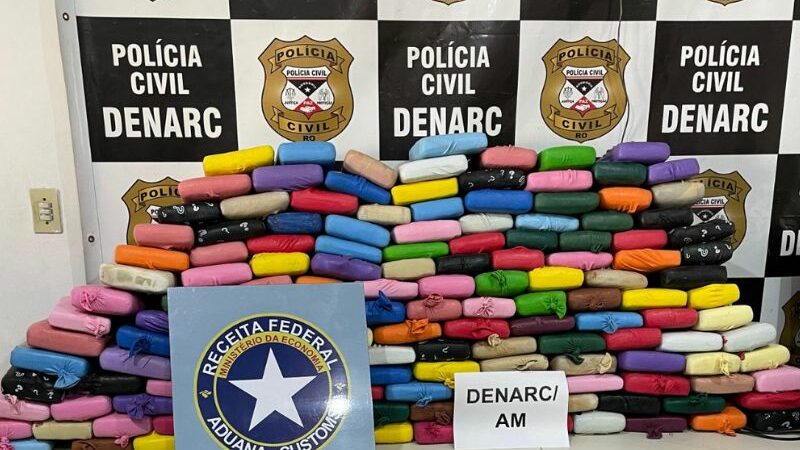 171 kg de entorpecentes são apreendidos entre RO e AM