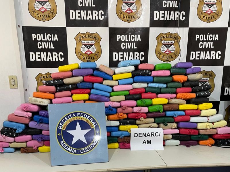 171 kg de entorpecentes são apreendidos entre RO e AM