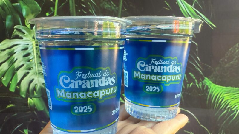 Cosama entrega copos envasados para o 27° Festival das Cirandas de Manacapuru