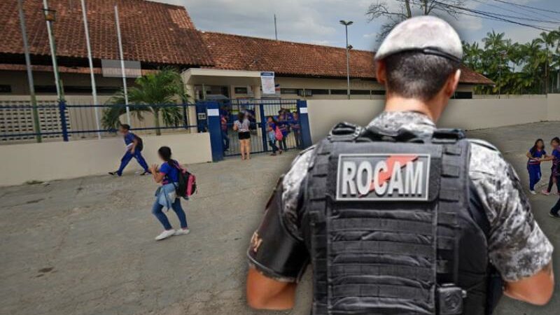 Denúncia anônima leva a prisão de foragido usando drogas em frente a escola de Manaus