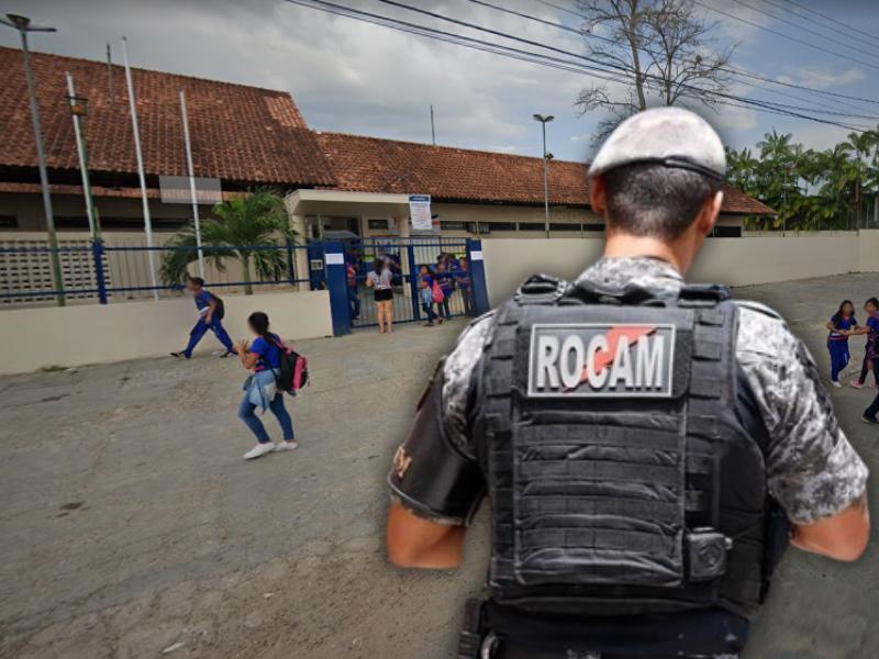Denúncia anônima leva a prisão de foragido usando drogas em frente a escola de Manaus