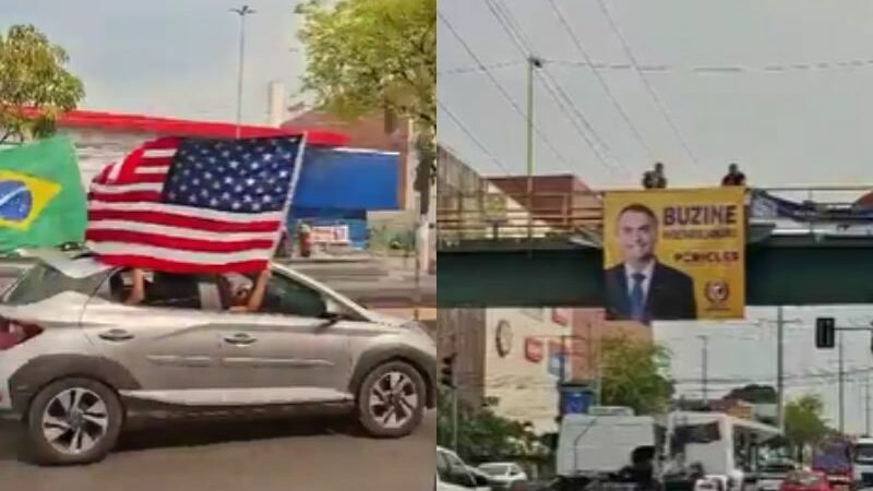 Manaus registra carreata com bandeiras dos EUA, Israel e Brasil no Dia da Independência