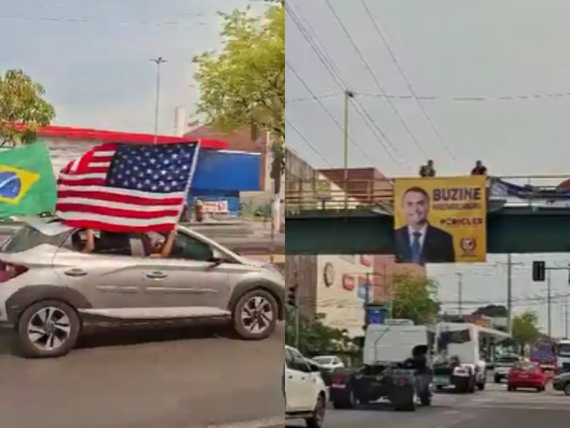 Manaus registra carreata com bandeiras dos EUA, Israel e Brasil no Dia da Independência