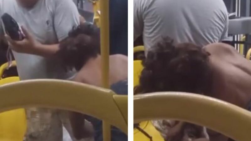 Mulher em situação de rua tenta roubar passageiro em ônibus na Compensa, em Manaus