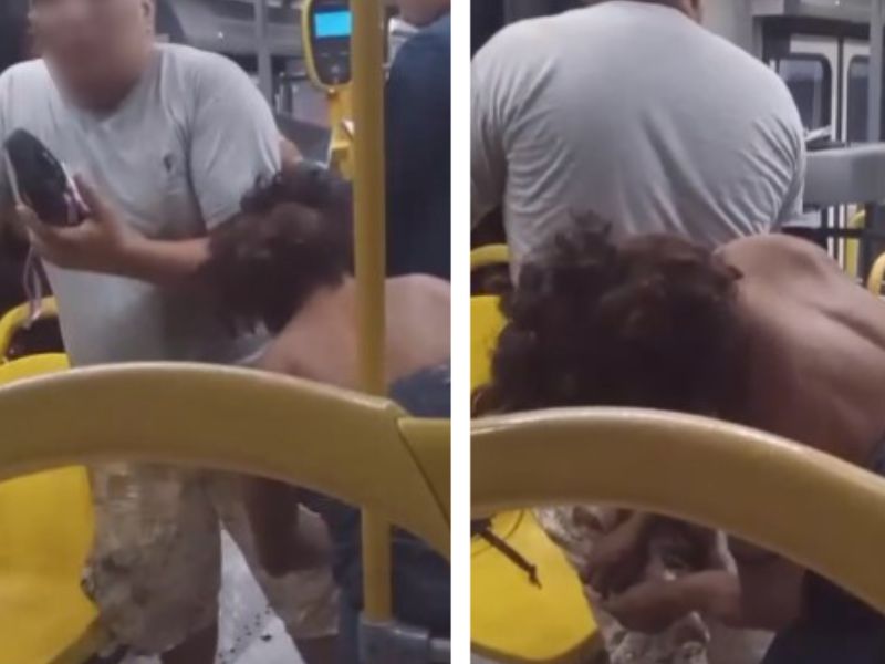 Mulher em situação de rua tenta roubar passageiro em ônibus na Compensa, em Manaus