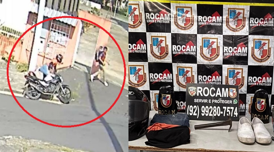 Assaltante quebra a cabeça de jovem com martelo em Manaus; vítima leva 20 pontos