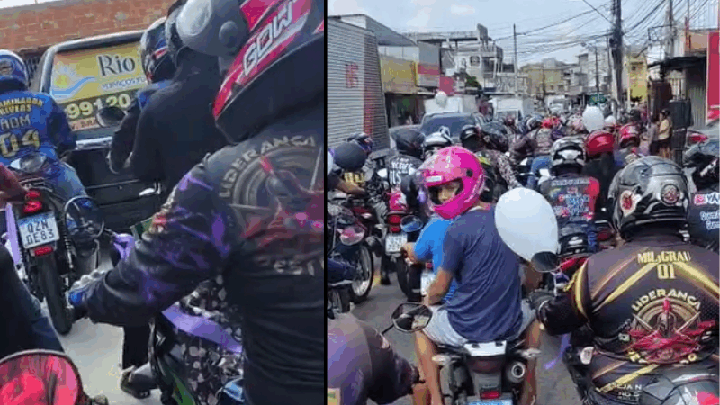 Cortejo homenageia motociclista de aplicativo assassinado durante corrida no Tarumã