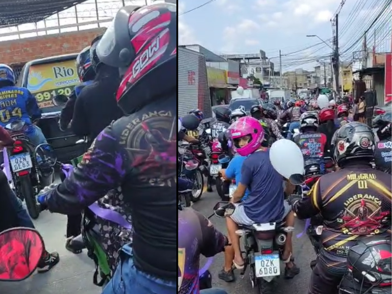 Cortejo homenageia motociclista de aplicativo assassinado durante corrida no Tarumã