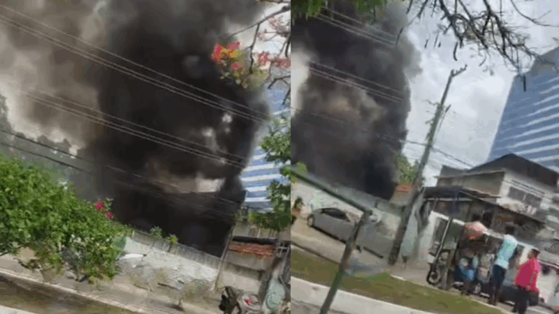 Incêndio de grandes proporções é registrado no Boulevard