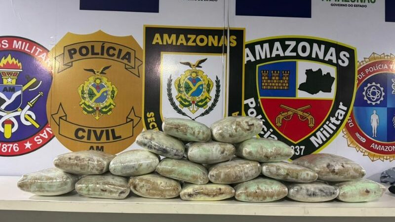 Suspeito transportava 22 quilos de skunk em embarcação e é preso em Barcelos, no AM