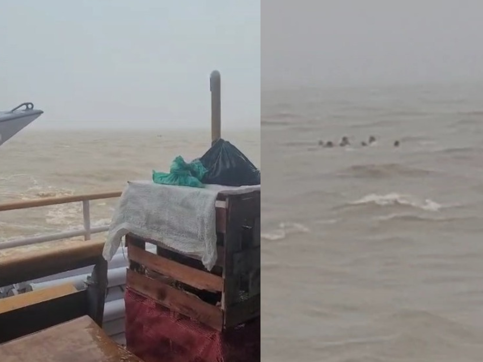 Trabalhadores são resgatados após naufrágio de canoas no Rio Solimões