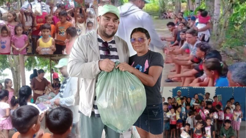 Vereador Neto Salazar leva “Missão Criança Feliz” e 800 brinquedos para a zona rural de Nova Olinda do Norte Ação percorreu 12 comunidades e 8 igrejas em uma “maratona de sorrisos” para celebrar o Dia das Crianças.