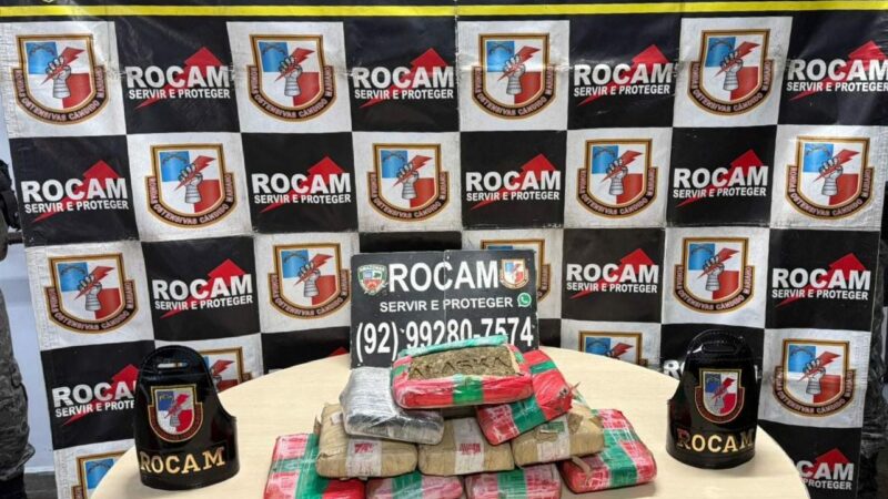 Após denúncia, Rocam apreende 10 kg de maconha no bairro Flores