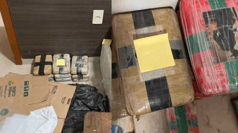 Casal é preso com mais de 600 kg de drogas dentro de casa no Colônia Terra Nova