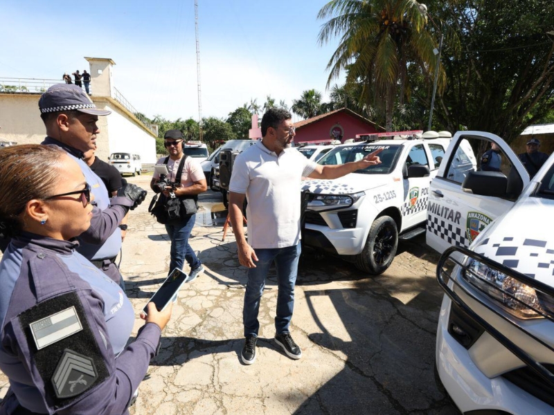 Governador Wilson Lima entrega sete novas viaturas e reforça a segurança em Tabatinga